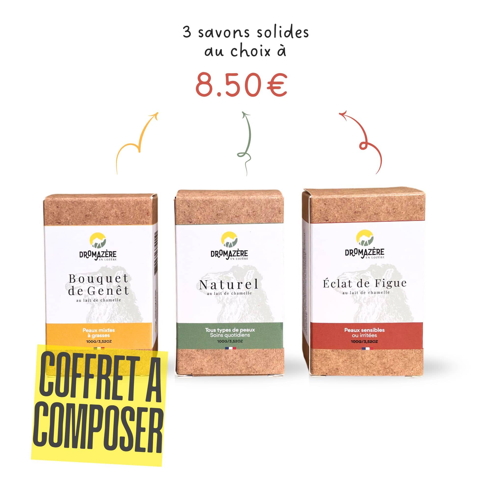 Coffret «Le trio» (3 savons au choix)